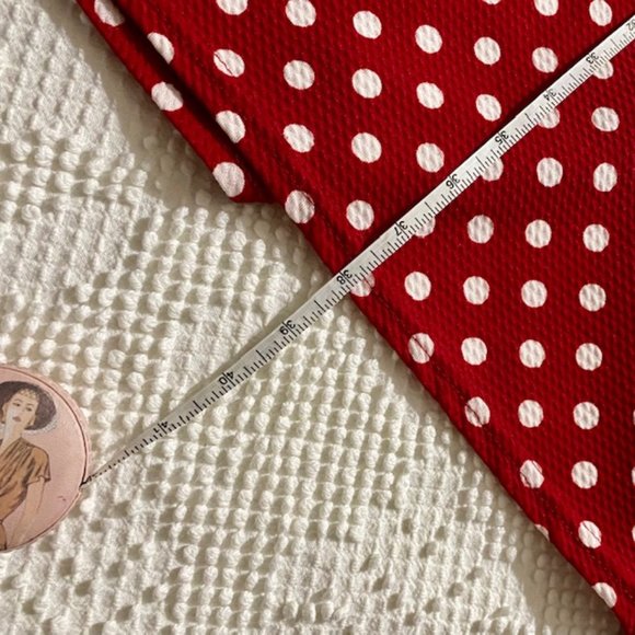 Red and White Polka Dot Wiggle Dress - Picture 7 of 10